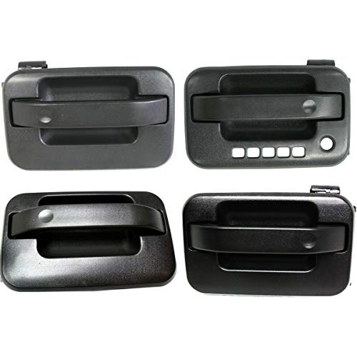 Door Handle Set 2004-14, fits Ford F-150 With Driver Side Keypad Hole Textured 4Pc