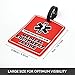 Large Medical Equipment Luggage Tags with Detachable Info Card - Durable Rubber Medical ID Tags for Hospital Devices, Suitcases & Backpacks