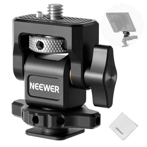 Image of NEEWER Cold Shoe Camera Monitor Mount with Anti Twist 1 /4 inch Screw Compatible with Atomos Ninja V, 5 inch & 7 inch Field Monitor, 360 Swivel 180 Tilt with Adjustable Damping, MA006