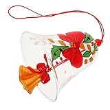 SUPVOX transparante glazen hanger bel kerst hanger ornament kerstbal hanger Kerst glasdecoratie Transparante glasdecoratie kerst versiering raam hangend decor bruiloft hangend decor