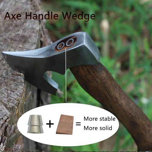 20 Pcs Safety Round Handle Wedges, Wood & Metal Wedges Handle Metal Wedge Hammer Handle Steel Wedges Wedge Kit for Axe Claw Hammer Sledge