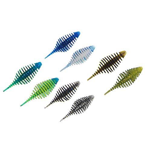 Iscas de pesca falsas, 10 peças de PVC ecológico 5 cm iscas artificiais biônicas falso equipamento d