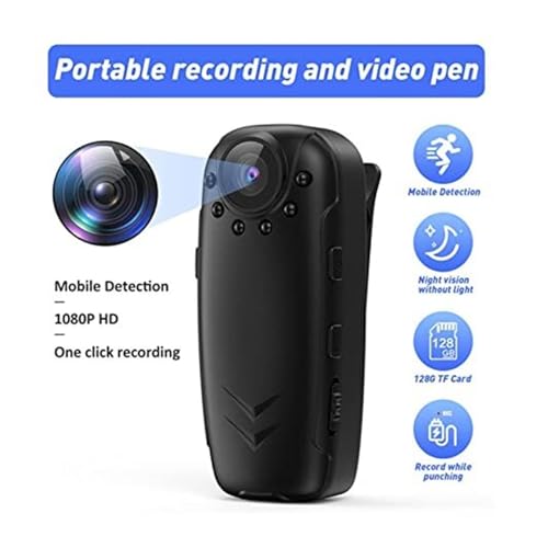 Caméra d'action 1080P et caméra corporelle 32GB avec stabilisation d'image - 3