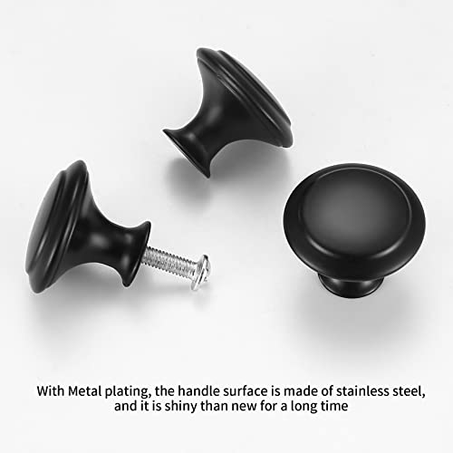 YOUYIDUN 11 Pcs Small Black Drawer Knobs, Cupboard knobs, Kitchen Cabinet Knob Handles, Round Furniture Knobs - Image 3