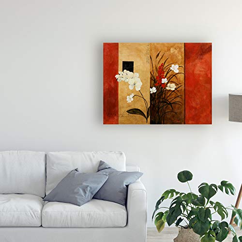 Trademark Fine Art Flowers Bouquet On Panels 1 by Pablo Esteban, 24x32 by Trademark Fine Art - Used condition - Image 3