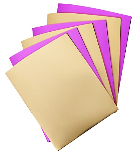 Chemises à 2 poches dorées et roses pour illuminer votre bureau et l'école