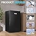 YASHE 92L Mini Fridge with Freezer, Single Door Compact Refrigerator, Small Fridge with Adjustable Thermostat, Large Capacity, Reversible Door, Mini Refrigerator for Bedrooms, Offices, Dorms