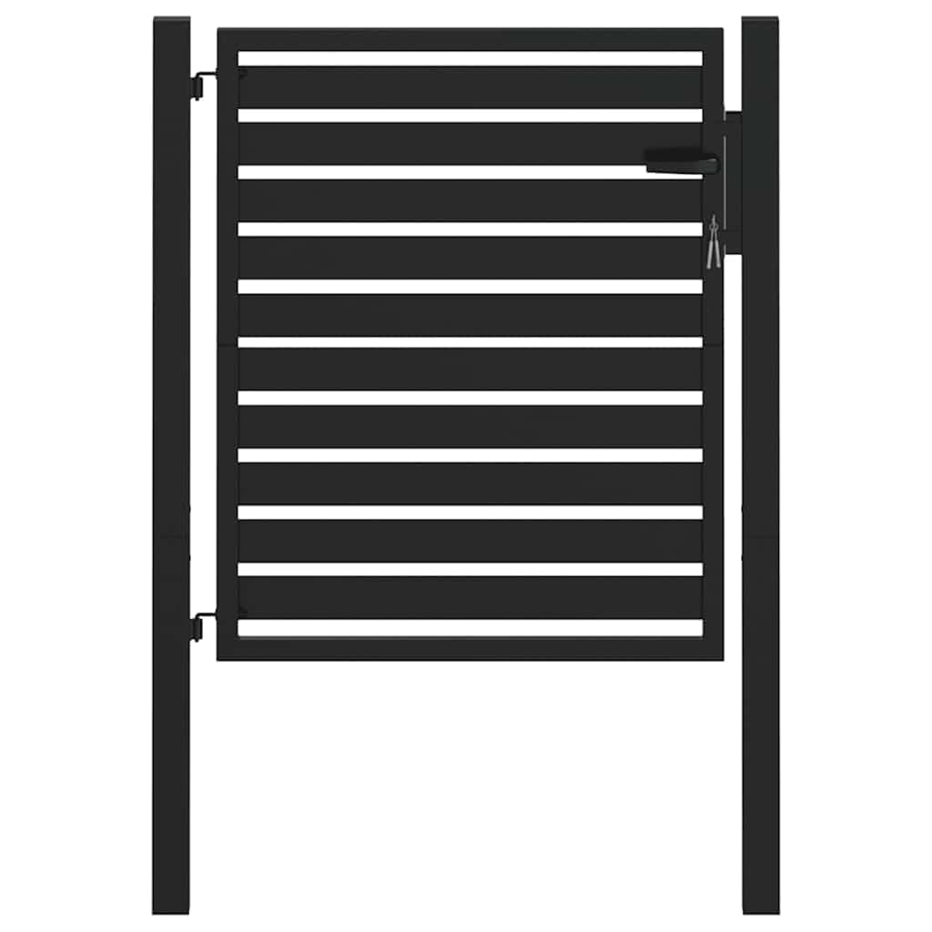 vidaXL Portail de Jardin verrouillable Noir 100x100 cm Aluminium