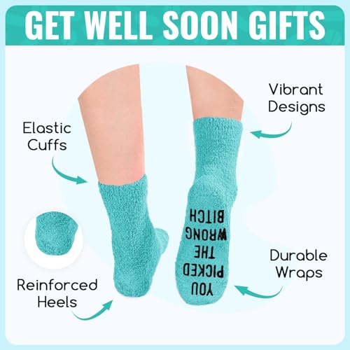 Image of HAPPYPOP Inspirational Gifts for Women - Cancer Chemo Socks for Patient after Surgery Gifts
