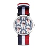 Divertente orologio sportivo con orsi polari, per uomo e donna, cinturino in nylon, orologio analogico al quarzo, Stile:, regular, Cinturino