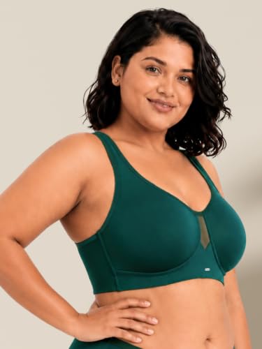 Image of SOIE Women's Full Coverage Minimizer Bra|Non Padded, Non Wired,Nylon Spandex |Broad Cushioned Straps,High Side Coverage & Side Support