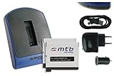  Cargador (USB/Coche/Corriente) + 2x Baterías AHDBT-401 [Li-Ion - 3.8V / 1160mAh] para GoPro Hero4 Black, Silver, Surf & Music Edition