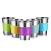 Stainless Steel Cups for Outdoor Indoor Activities and Kids, 12 Oz Metal Drinking Tumbler Unbreakable Beer Cups None BPA, Set of 5 (5)