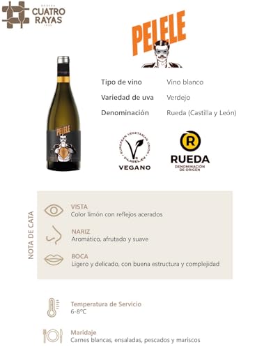 Miniatura 3 de Cuatro Rayas Pelele. Vino Blanco Verdejo D.O. Rueda 6 Botellas X 750ml