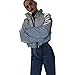 Produktbild Winter Kurzjacke Damen,Mode Reflektierende Daunenjacke Kurze,Teenager Mädchen Sportjacke Warm,Übergangsjacke Steppjacke Halten Frauen Casual Coat Tops Funktionsjacke URIBAKY