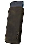 iPhone 6 / 6s (4.7 Zoll) Leder Etui *Ultra Slim* Tasche Handytasche Original Suncase® Ledertasche Schutzhülle Case Hülle (mit Rückzuglasche) antik-braun - 5