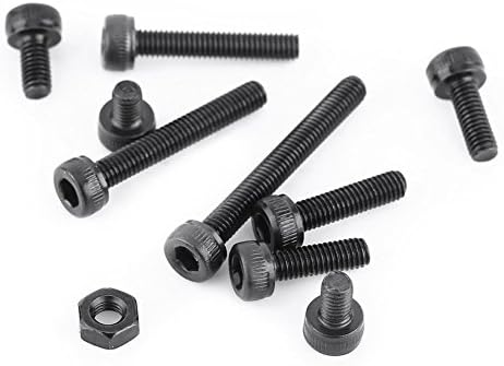 280 Pieces M3 Alloy Steel Hex Socket Cap Head Screw Bolts and Nuts Assortment Tool Kit with Plastic Box
