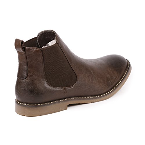 Metrocharm MC124 Men's Formal Dress Casual Ankle Chelsea Boot (12, Brown)