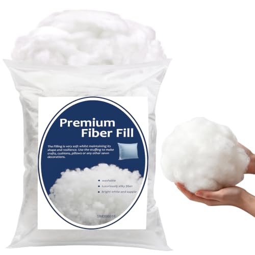 Image of Bupete 2.6lb /41.6oz Polyfill Stuffing, (1.8oz~4.18lb) Pillow Stuffing | Pillow Filling Stuffing for Couch Pillows, Stuffing for Pillows, Fiber Filling Stuffing, Polyester Fiberfill Stuffing