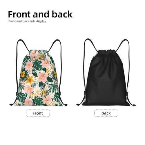 Hawaii Drawstring Bags Flower Backpack Bag Casual String Daypack for Women Men Sport Gym Yoga Travel Backpacks4