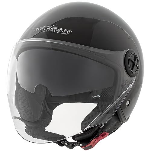Casque moto scooter jet double visière noir L A-pro ECE 22 - 2