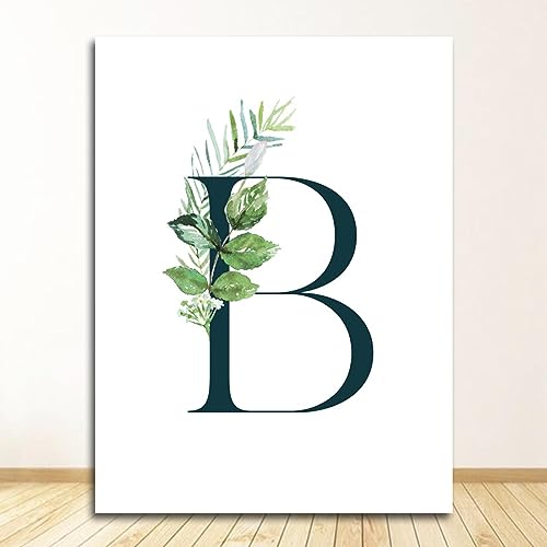 Tableau alphabet B vert pour revitaliser un salon sans éclat