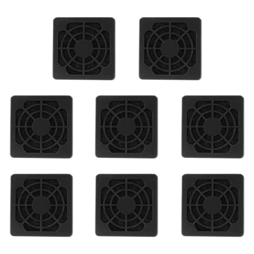 Unlorspy Filtro de ventilador de refrigeración negro de 40 mm, caja de plástico cuadrada, cubierta de filtro de ventilador de PC