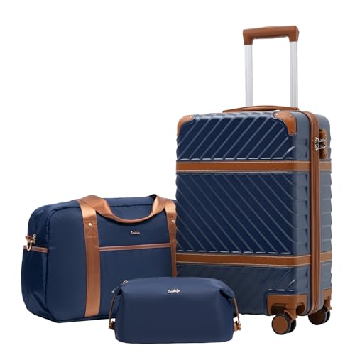 Coolife PC Hardshell Luggage, TSA Lock, Spinner Wheels, 20in Carry-On