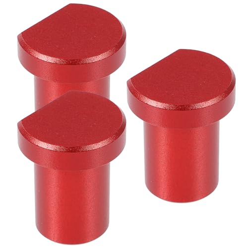 SHINEOFI 3pcs Red Aluminum Alloy Bench Dogs 20mm Dog Hole Clamps Woodworking Workbench Accessories Peg Stoppers for Workbench Hole Inserts