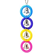 Bonka Bird Toys 945 4 Ring A Ding Bird Toy African Grey Budgie Parakeet Cockatiel Lovebird Cage Parrot Toys