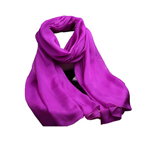 Châle imprimé pour dames foulard en soie naturelle violette idée cadeau de luxe
