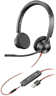Plantronics Poly Blackwire 3325 Microsoft USB-A & 3.5mm Wired Headset - 214016-101