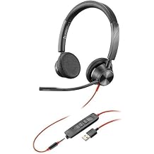 Plantronics Poly Blackwire 3325 Microsoft USB-A & 3.5mm Wired Headset - 214016-101