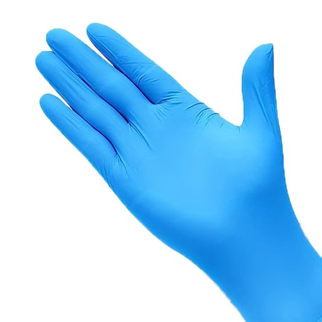 50/100 szt. Niebieskie rękawiczki jednorazowe wodoodporne trwałe tatuaże paznokcie zwierzęta kąpiel narzędzia do czyszczenia domu(Blue-50PCS,M)