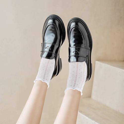 6 Pairs White Lace Socks Lace Ankle Socks Women Comfortable Cotton Sock Cute Breathable Thin Cool Sock Princess Lolita for Ladies Gril Wedding Engagament Party3