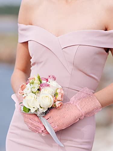 Boao Women Lace Glove Short Lace Glove Floral Courtesy Lace Glove For Wedding Tea 1950'S Party Costume Favors  thumb #3