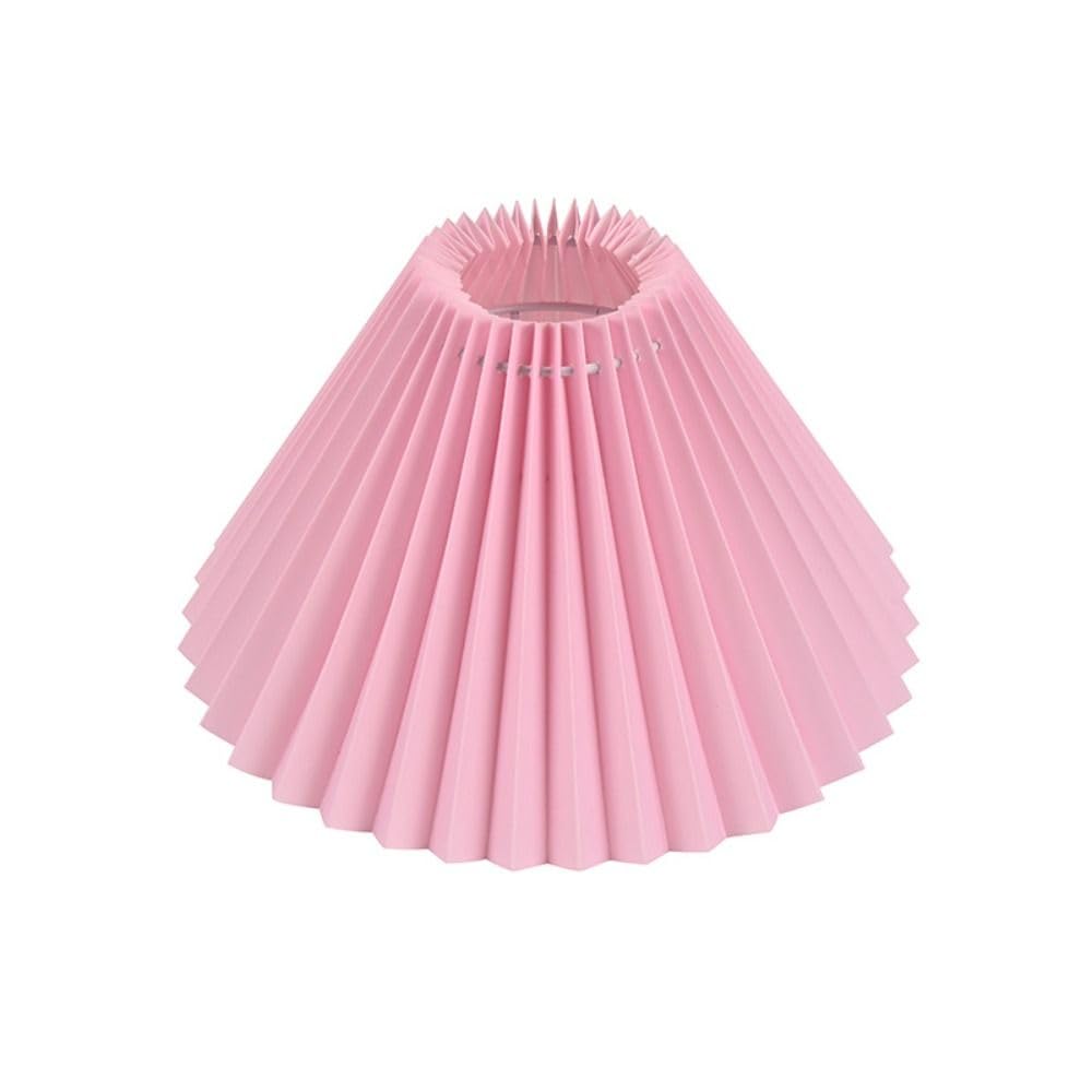 Cubierta protectora de lona plisada vintage para lámparas de mesa y techo, moderna, accesorios de iluminación E27 (beige)