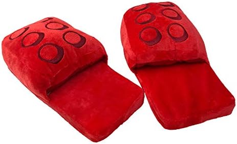 Modlines Men's Boy's House Slippers Scuff Shoes Building Blocks (X-Large 12-13, Red) | Image 4