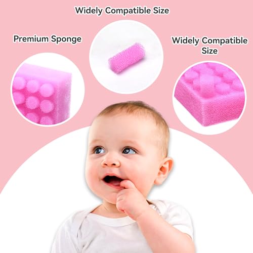 Replacement for NozeBot Nasal Aspirator Hygiene Filter, 180 Packs Baby Nose Cleaner Filters Comes with Baby Nose Cleaning Tweezer, Purple