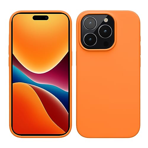 Kwmobile Cover Per Apple Iphone 15 Pro Custodia - Back Case Antiurto Bordo Rialzato - In Silicone Tpu Flessibile - Arancia Fruttata
