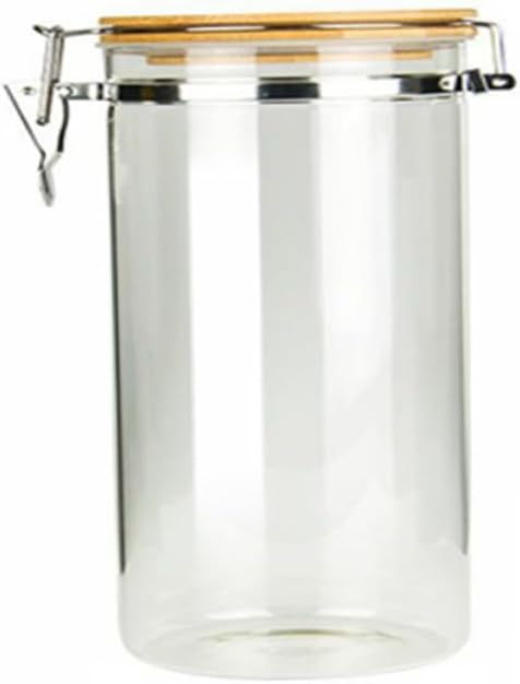 Food Storage Containers Glass Food Storage Jar Airtight Glass Jars Kitchen Storage Canister Flour Container Clear Canning Jar Beans Storage Jars Airtight Storage Sealed Jar