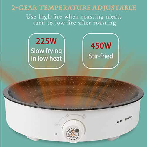 Electric Bbq Grill,Smokeless Indoor Coated Griddle Pan,10 Inch Round Nonstick Plate Portable, Medical Stone Coating Easy Cleaning,Grilling Surface Perfect For Cooking Bbq And Party Barbecue #TOP3