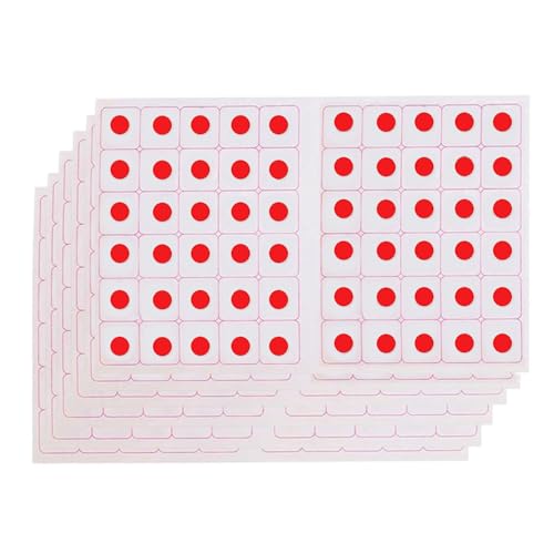 VAMA Fashions 6 Cards Large Size Round Sindoor Kumkum Bindi Sticker Simple Forehead Dot Bindiya Binds Daily & Festive Set for Women (8mm Red Kumkum Bindis)