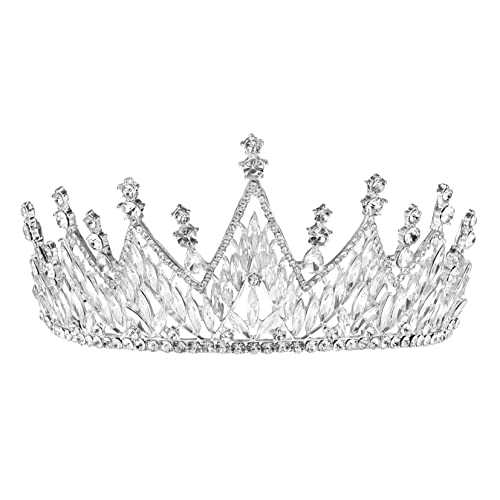 Healeved Couronne Décorative avec Cristaux Coiffe Chic pour Fille et Mariée pour Fête et Mariage