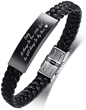 Black Stainless Steel Silicone ID Bracelet to My Dad Quote Engraved DAD Wristband Jewellery Gift for Daddy Father from Son Daughter