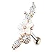 MoBody Clear CZ Jeweled Hollow Flower Vine Tragus Earring Surgical Steel Cartilage Helix Piercing Stud 16G (Rose Gold-Tone)