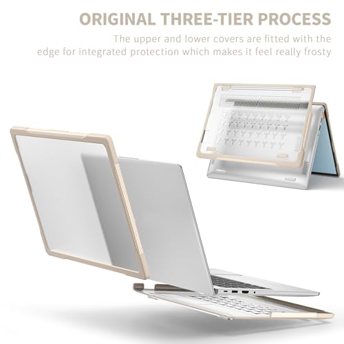 Funda plástica resistente Huawei MateBook D14 2023 de doble capa caqui 2