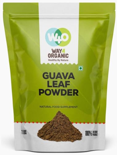Guava Leaf Powder (100% Natural & Pure), Guava Leaf Tea, Hair Re-Growth, Skin & Nails, No Preservatives, 100% Pure Guava Leaves (Pack of 1)