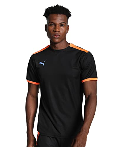 Image of Puma Men's teamLIGA Football Jersey | Lightweight and Sweat Proof Polyester Sports Crew Neck Training T-Shirt for Men | Breathable Athletic T-Shirt for Football & Sports
