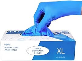 PEIPU Nitrile Gloves Disposable Gloves，Powder Free, Cleaning Service Gloves, Latex Free